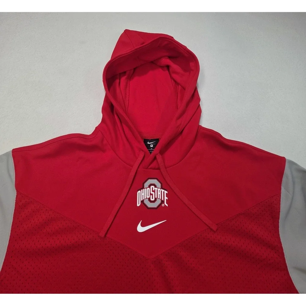 Ohio State Buckeyes Nike Hoodie Mens M JERSEY MESH PANALS Team Issued UNIQUE